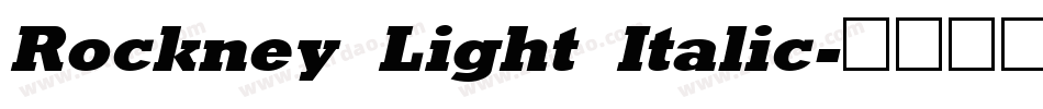 Rockney Light Italic字体转换